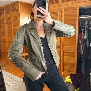 Plugg Khaki Green Military Style Jacket